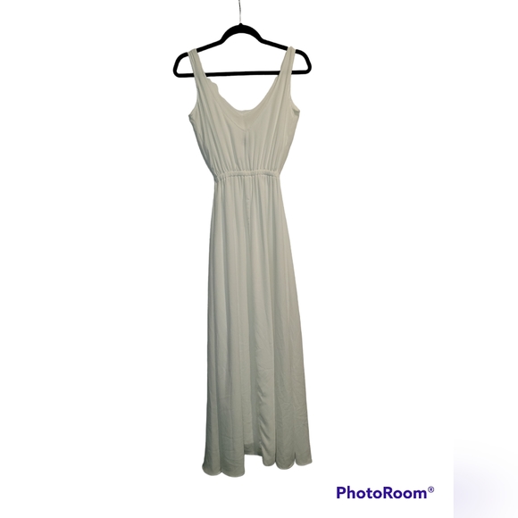 Show Me Your Mumu XXS Maxi Dress Solid White Long Length Extra Extra Small - Picture 5 of 5